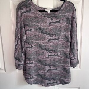 Market and Spruce Lightweight Sweater Abstract Design Size Large